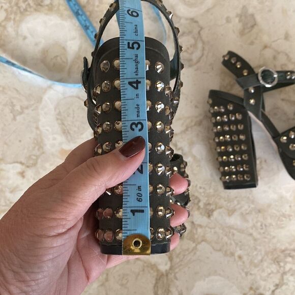 Aldo Britain Studded Platform Chunky Heel Strap Sandals - Picture 14 of 15